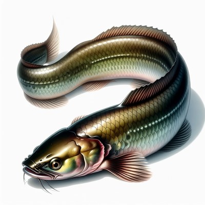 Detailed Asian Catfish Illustration