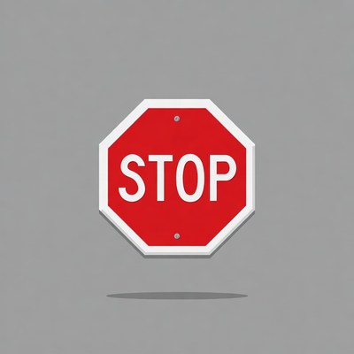 Red Stop Sign Isolated