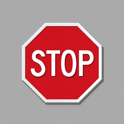 Red Octagonal Stop Sign