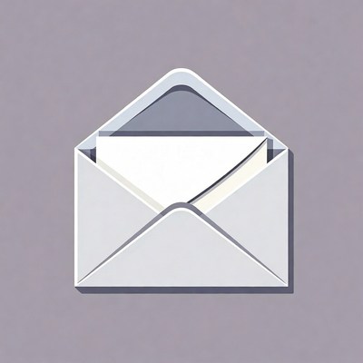 Open Envelope with Letter