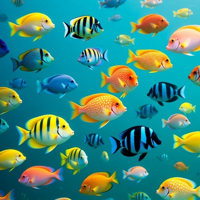 Colorful Tropical Fish Underwater