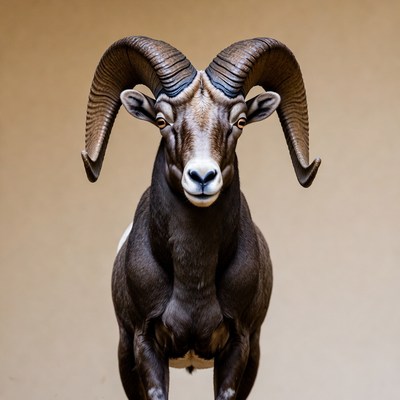 Bighorn Sheep with Large Horns