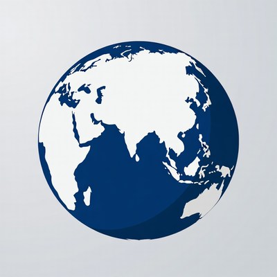 Blue Globe Earth Illustration