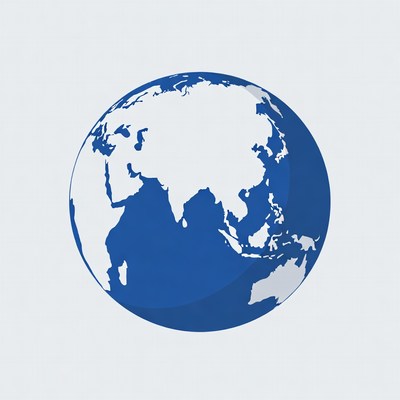 Blue Earth Globe Illustration