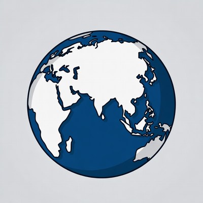 Blue Earth Globe Illustration