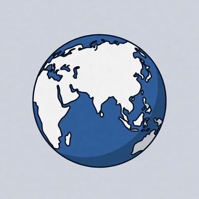 Illustrated Earth Globe