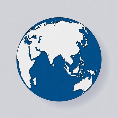 Blue Earth Globe Illustration