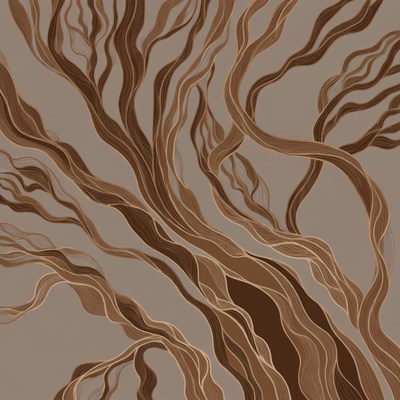Abstract Brown Tree Branches Illustration
