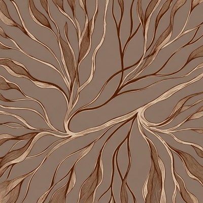 Brown Branch Illustration Pattern