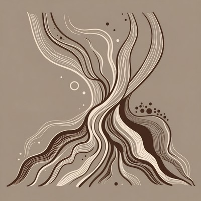 Abstract Tree Roots Illustration