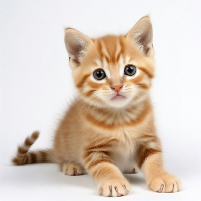 Cute orange tabby kitten