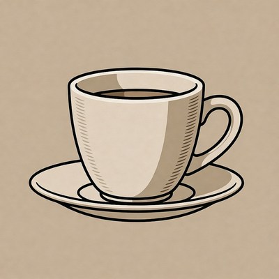Coffee cup with saucer