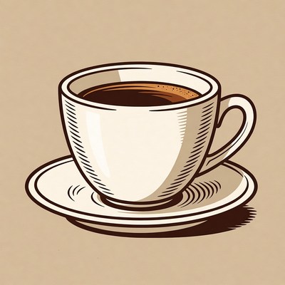 Cup of Coffee with Saucer