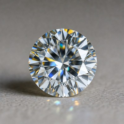 Sparkling Round Diamond Gemstone