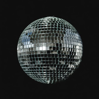 Disco Ball on Black Background
