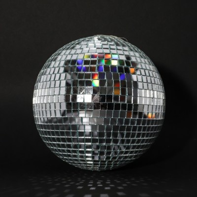 Disco Ball on Black Background