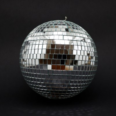Disco Ball on Black Background
