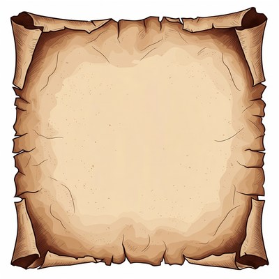 Blank Rolled Parchment Scroll Illustration