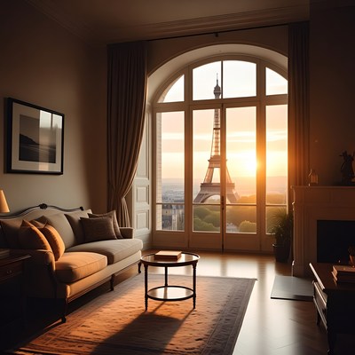 Luxury Room Eiffel Tower Sunset View