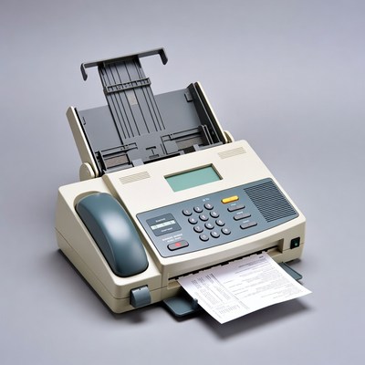 Vintage Multifunction Fax Machine Printing