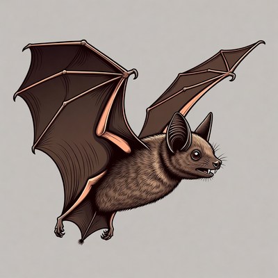 Flying bat illustration