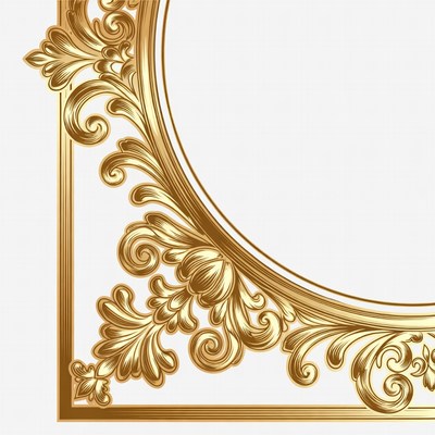 Ornate Gold Oval Frame