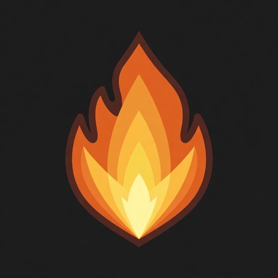 Fiery Flame Icon