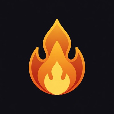 Fiery flame illustration