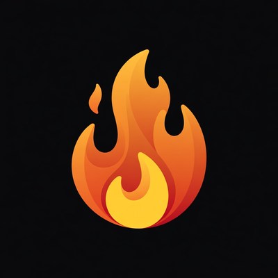 Fiery flame illustration