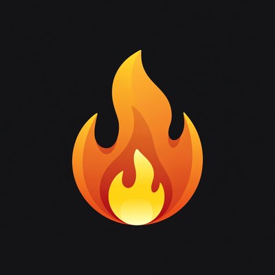 Fiery flame illustration