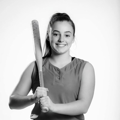 Girl holding baseball bat