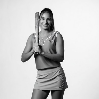 Woman holding baseball bat