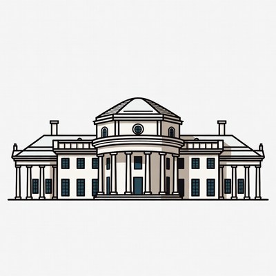 Grand Mansion Illustration