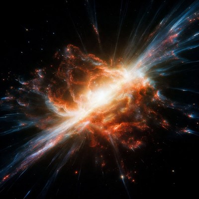 Vibrant Crab Nebula in Space