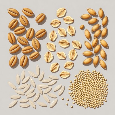 Assortment of Grains and Seeds