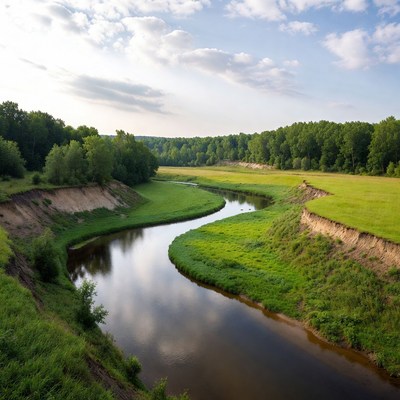 Serpentine River in Green Valley