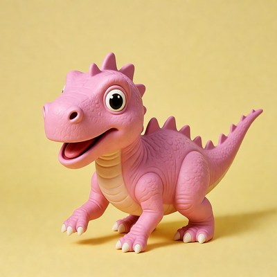 Cute pink baby dinosaur toy
