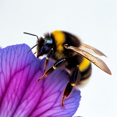 Bumblebee on purple flower