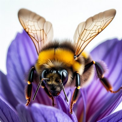 Bumblebee on purple flower