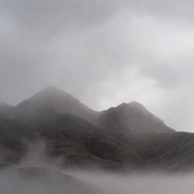 Misty Mountains in Fog