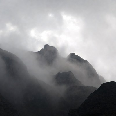 Misty Mountains in Fog