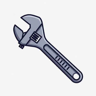 Adjustable Wrench Illustration