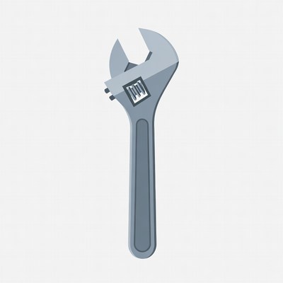 Adjustable Wrench Tool Illustration