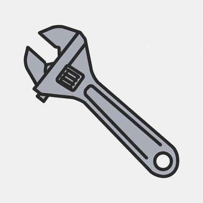 Adjustable Wrench Illustration