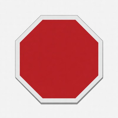 Red Octagonal Stop Sign