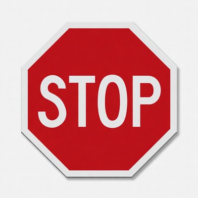 Red Octagonal Stop Sign