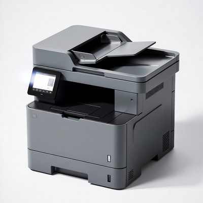 Modern gray multifunction printer