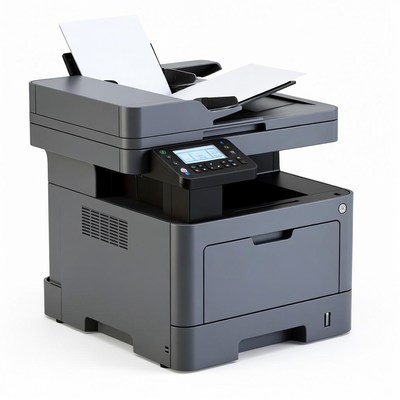Modern gray multifunction printer