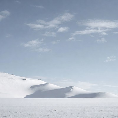 Snowy Sand Dunes Landscape
