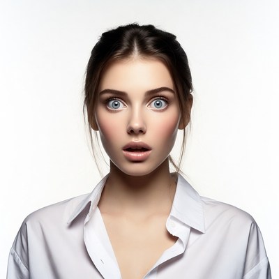 Woman with surprised expression